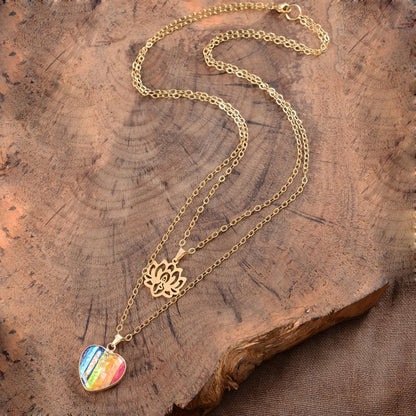 Colar de Lótus de Jasper