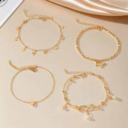 Conjunto de Tornozeleira Sonhos de Borboleta Pérola