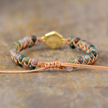 Pulseira Hexagonal de Labradorita
