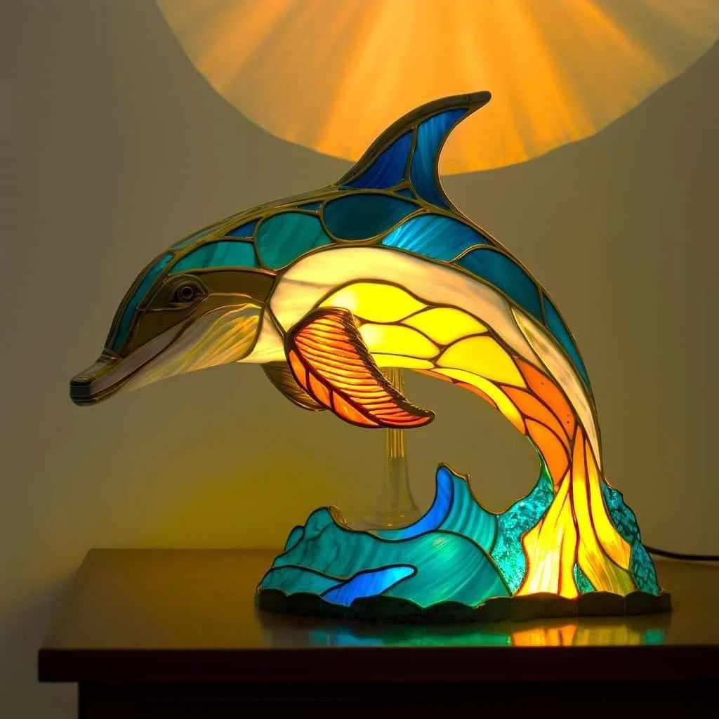 OCEAGLOW | LÂMPADA DE VIDRO DOLPHIN ELEGANTE