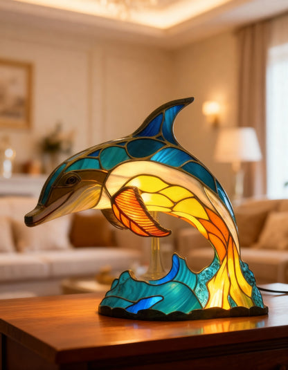 OCEAGLOW | LÂMPADA DE VIDRO DOLPHIN ELEGANTE
