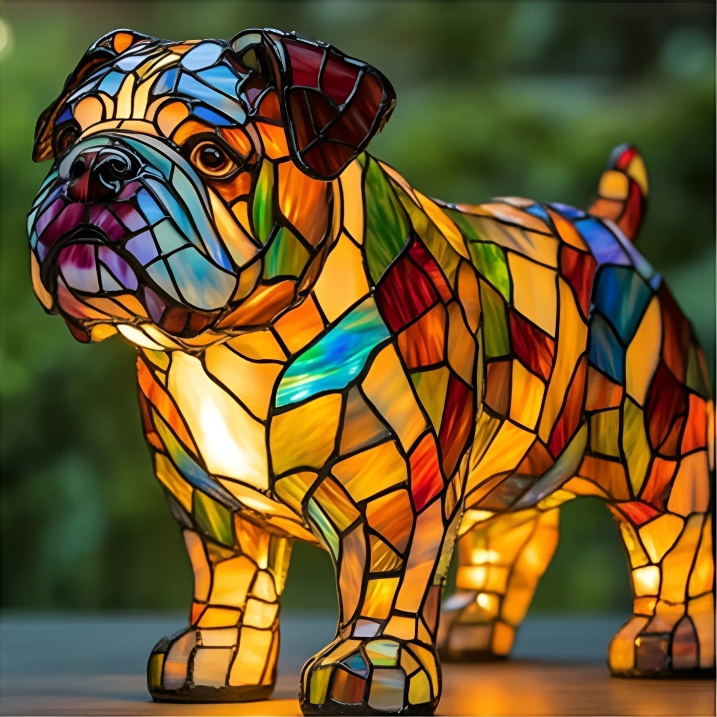 LUMIBULLDOG | LÂMPADA DE VIDRO COLORIDO VIBRANTE